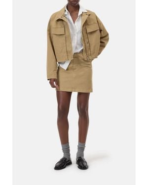 Closed Belted Mini Skirt - Multicolor