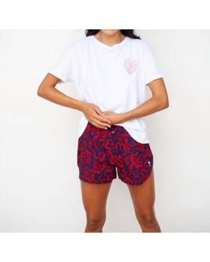 Sundry Aloha Floral Shorts - Red