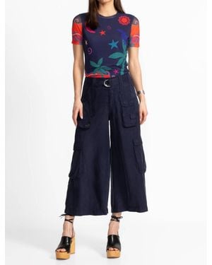 Johnny Was Hailey Cargo Pant - Blue
