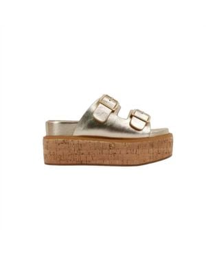 Shu Shop Lucinda Metallic Platform Sandals - White