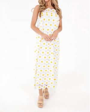 marie Jenna Tie Strap Midi Dress - White