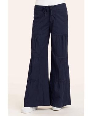 XCVI Terraced Wide Leg Pants - Blue