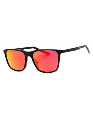 Nike Sunglasses Square Full Rim, Frame And Mirror Polarized Lens Statepfb1315011 - Red