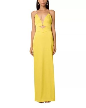 Liv Foster Giselle Satin Long Dress - Yellow