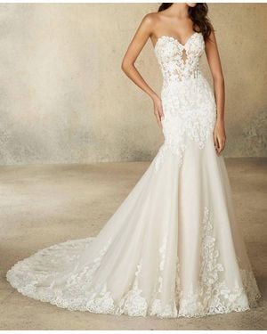 Mori Lee Roxanne Sweetheart Neckline Dress - Natural