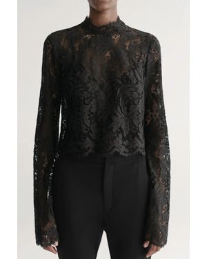 A.L.C. Margot Lace Top - Black