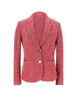 Armani Jeans Tweed Single-Breasted Blazer - Pink