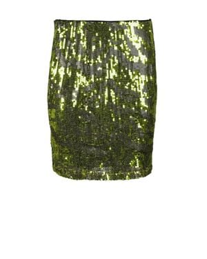 Gestuz Sequined Polyester Mini Skirt - Green