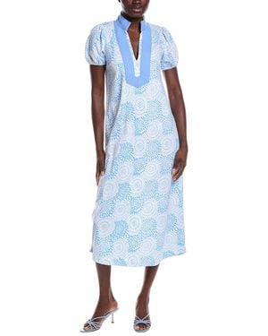 Sail To Sable Short Sleeve Maxi Tunic - Blue