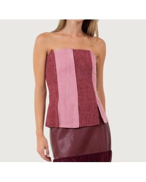 WHITEROOM+CACTUS Val Colorblock Top - Red