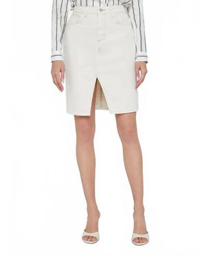 L'Agence Tylee Knee Length Skirt - White