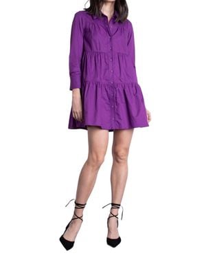 Karina Grimaldi Cora Mini Dress - Purple