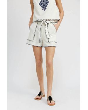 En Saison Dawson Linen Shorts - Natural