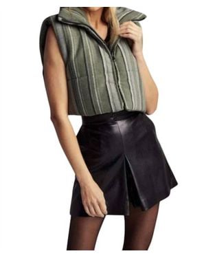 Sundays Stripe Puffer Vest - Black