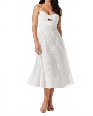 Astr Celina Midi Dress - White