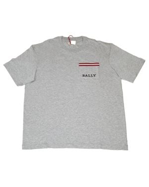 Bally 6233730 100% Cotton Pocket T-Shirt - Gray