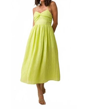 Line & Dot Maia Midi Dress - Yellow