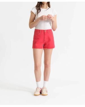 DAZE Troublemaker High Rise Short - Red