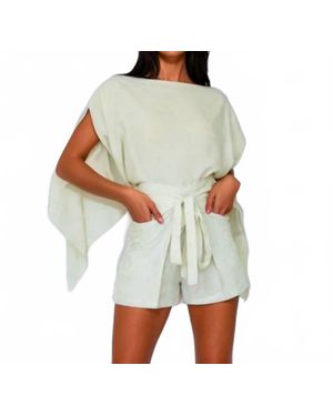 Baliawear Linen Cape Blouse - White