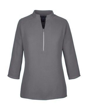 Devon & Jones Perfect Fit Three-Quarter Sleeve Crepe Tunic - Gray