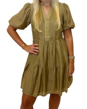 J joy Cecil Tiered Mini Dress - Green