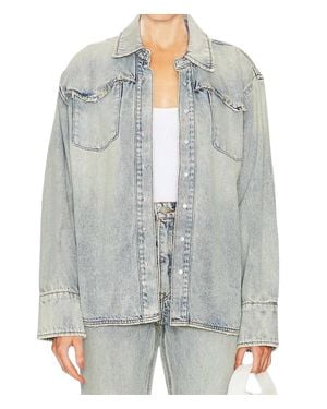 GRLFRND Emerson Western Shirt Jacket - Gray