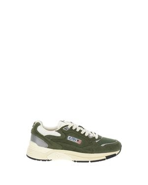 Autry Hyperway Mesh Suede Low-Top Sneakers - Green