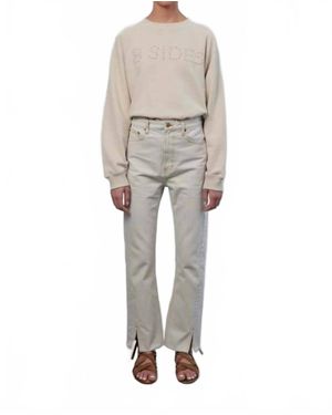 B Sides Stowe Split-Seamed Hem Jeans - Gray
