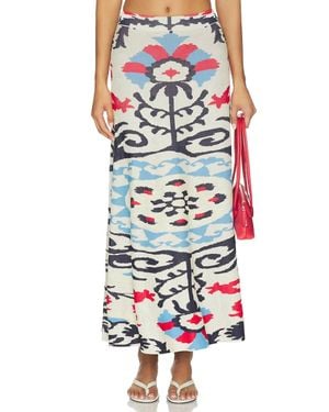 MISA Los Angles Ocean Midi Skirt - Multicolor