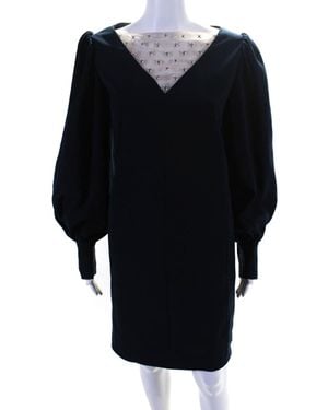 ADEAM Water Drop Bluson Dress - Black