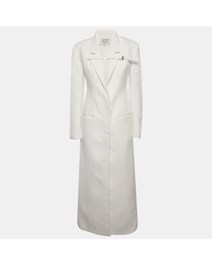 Chats by C.Dam Chats By C. Dam Gabardine Tanglo Long Coat - White
