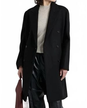 Theory Boxy Winter Overcoat - Black