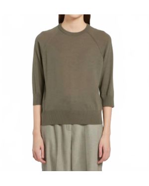 Marella Three Quarter Wool Sweater - Green