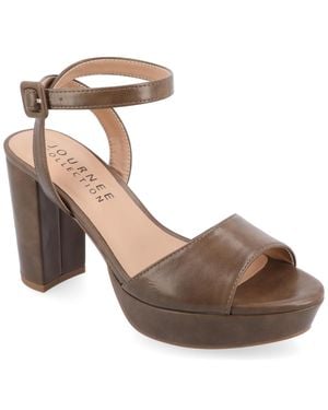 Journee Collection Apos;S Nairri Medium And Wide Width Dress Sandals - Metallic