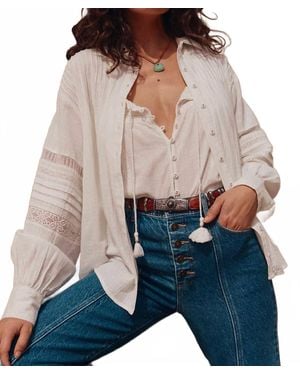 Spell Stevie Lace Shirt - Blue