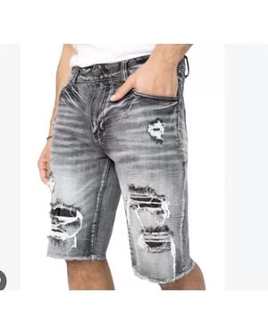 Smoke Rise Denim Shorts - Gray