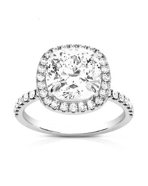Vir Jewels 2 Cttw Cushion Lab Grown Diamond Engagement Solitaire Ring - Metallic