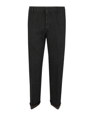 Dondup Gaubert Relaxed Fit Lightweight Gabardine Chino Pants - Black