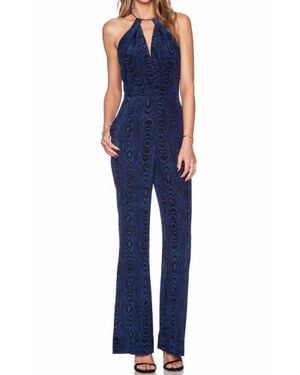 Diane von Furstenberg Silk Ireland Jumpsuit - Blue