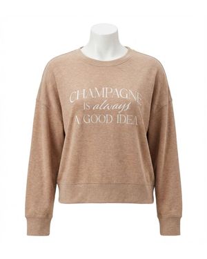 Z Supply Champagne Long Sleeve Lounge Top - Natural