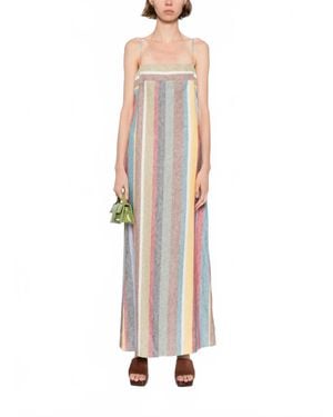 STAUD Laura Linen Dress - White