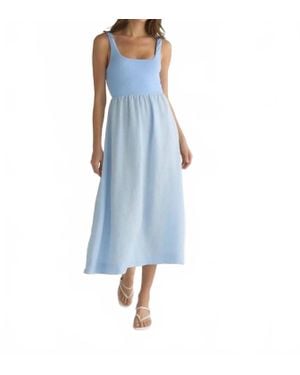 Bella Dahl Sleeveless Knit Combo Dress - Blue