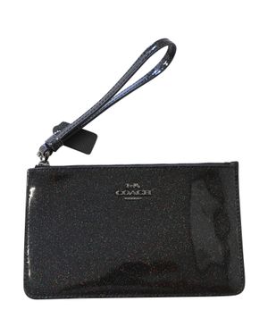 COACH Glitter Wristlet Bag - Black