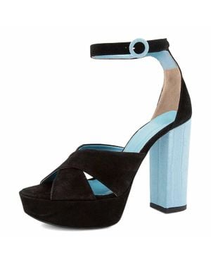 Valentina Rangoni Miglio Block Heel Platform Sandals - Black