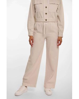 Rino & Pelle Wide Leg Denim Pants - Natural