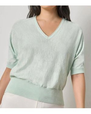Lilla P Dolman V-Neck Sweater - Gray