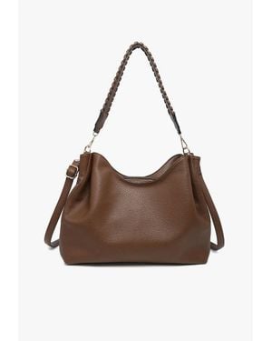 Jen & Co. Grace Vegan Whipstitch Tote Bag - Brown