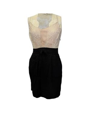 Sandro Sandro Lace Detail Mini Dress - Black