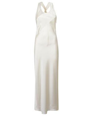Almada Label Zila Satin Dress - White