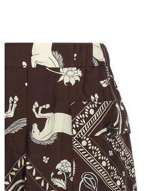 Alberto Biani Silk Bermuda Shorts - Brown